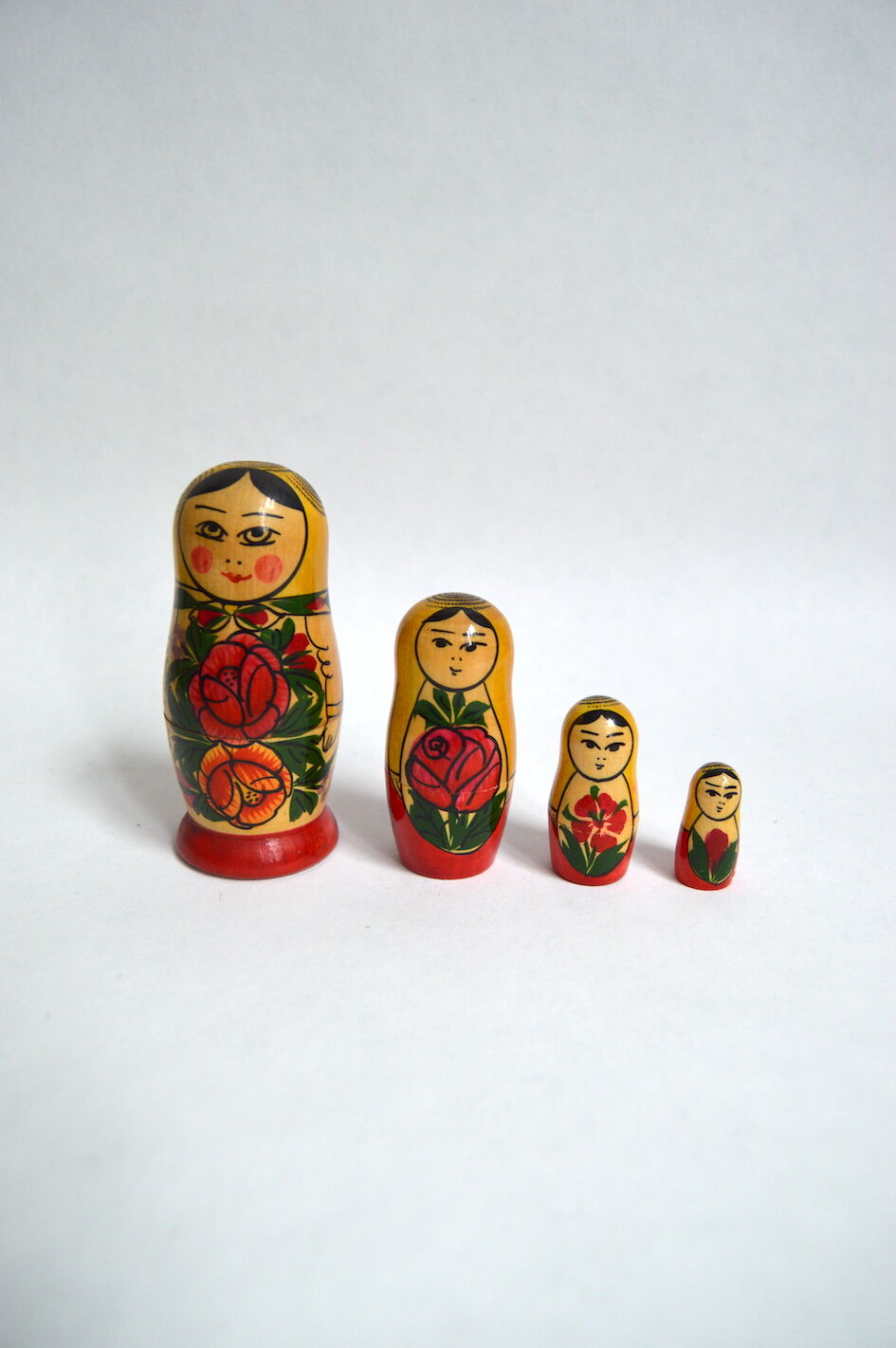 4 vintage matryoshkas