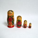 4 vintage matryoshkas