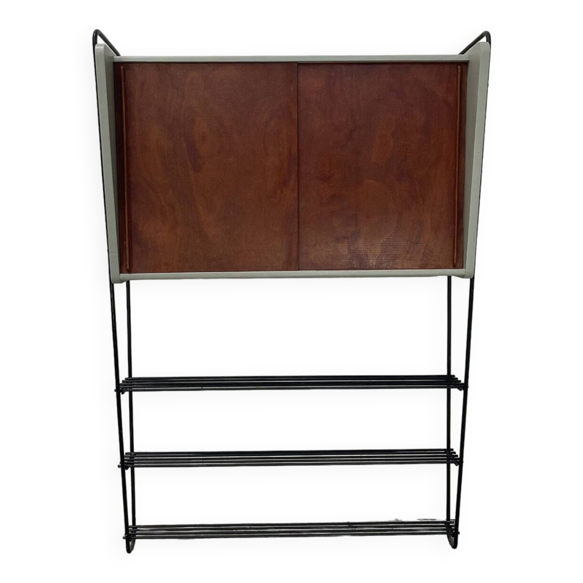 Vintage shelf in metal and wood