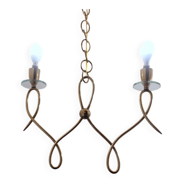 Chandelier attributed to Angelo Lelli for Arredoluce, 1940s.