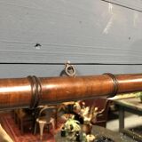 Bamboo faux mirror with dark brown frame 81x63cm