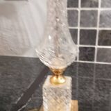 Pair of vintage glass bedside lamps from the 50s