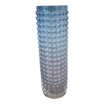 Vintage glass vase with bubble decoration