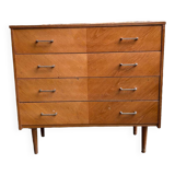 Scandinavian vintage chest of drawers, pretty blond wood