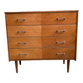 Scandinavian vintage chest of drawers, pretty blond wood