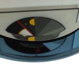 Luigi Fontana design blue cobalt mirror deco years 40 Fontana Arte