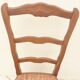 8 Straw chairs with high backs in solid wood