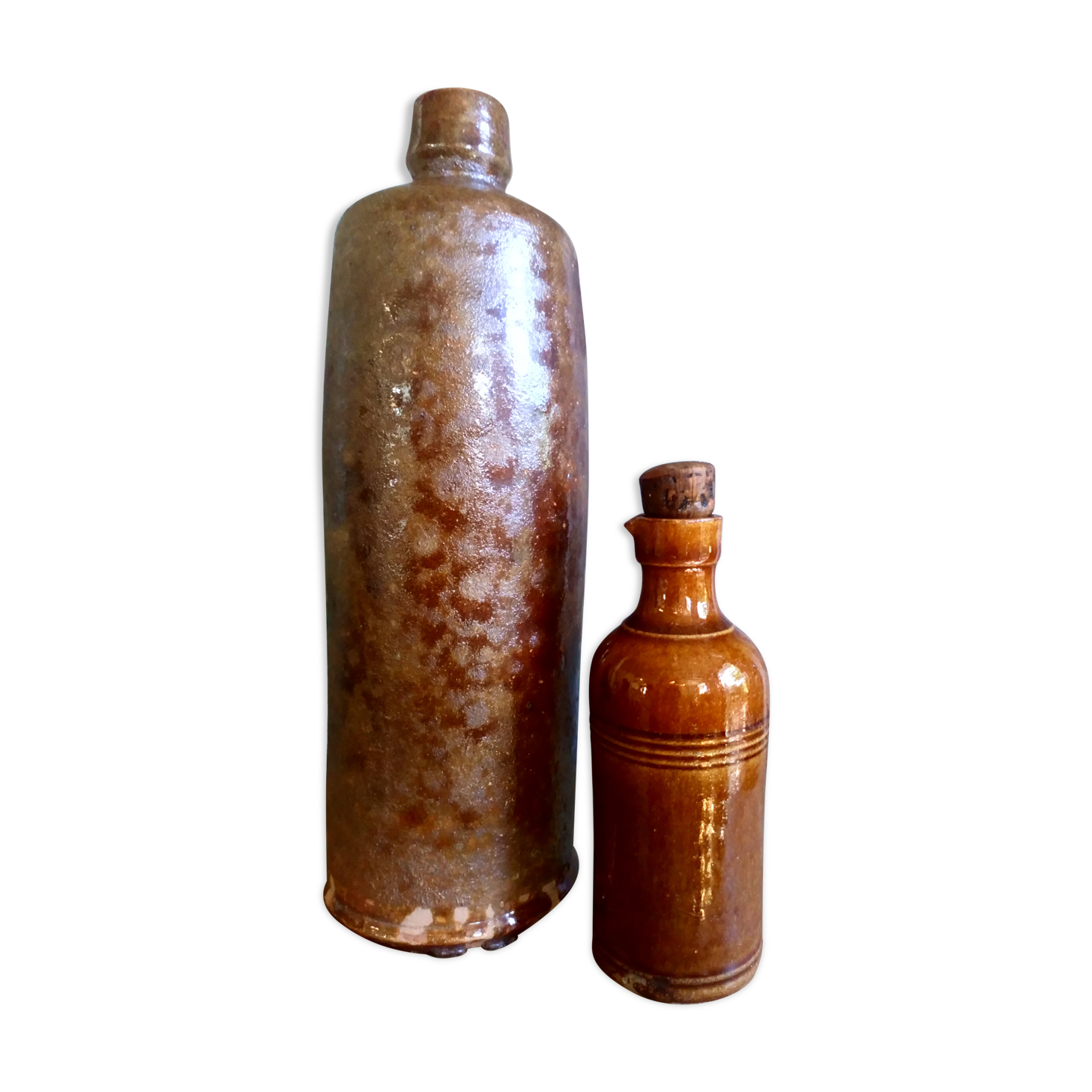 Two earth bottles 19th