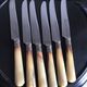 Series of 12 old knives neck horn blade apollonox