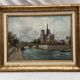 Painting Oil on canvas signed -Paris— dimensions: height -48cm- width -60cm-