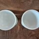 Lot de 2 verres sur pied opale