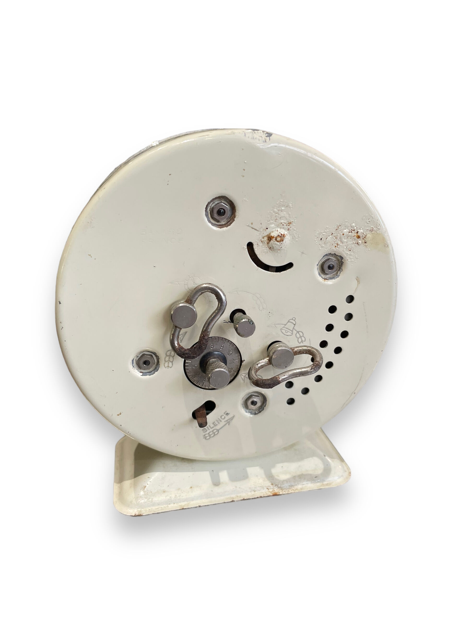 Tintin alarm clock bayard animated mechanical metal 1960s