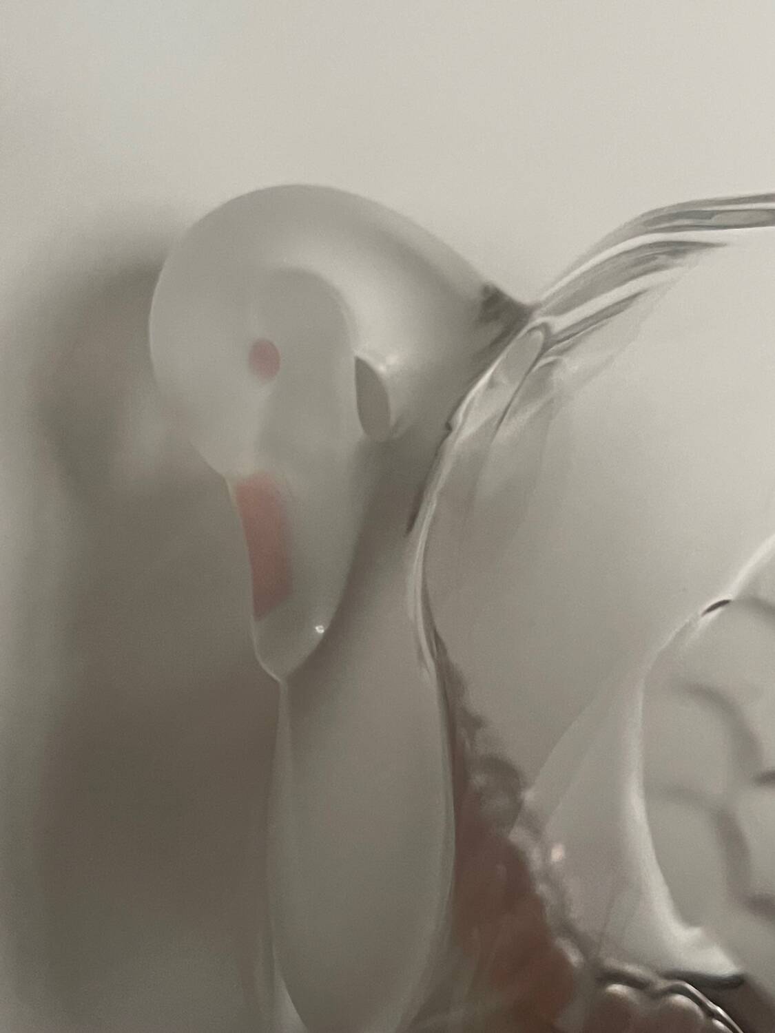 Moulded glass swan bowls