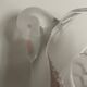 Moulded glass swan bowls