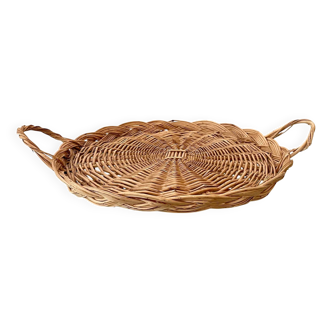 Plateau osier vintage