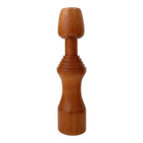Large vintage turned wooden candlestick - 1960s