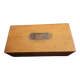 English cigarette box wood and silver plate 19th regiment london old mess