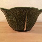 Ceramic cabbage service: salad bowl and tureen