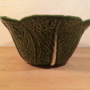 Ceramic cabbage service: salad bowl and tureen