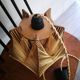 Scandinavian vintage suspension in wood and stretched wires