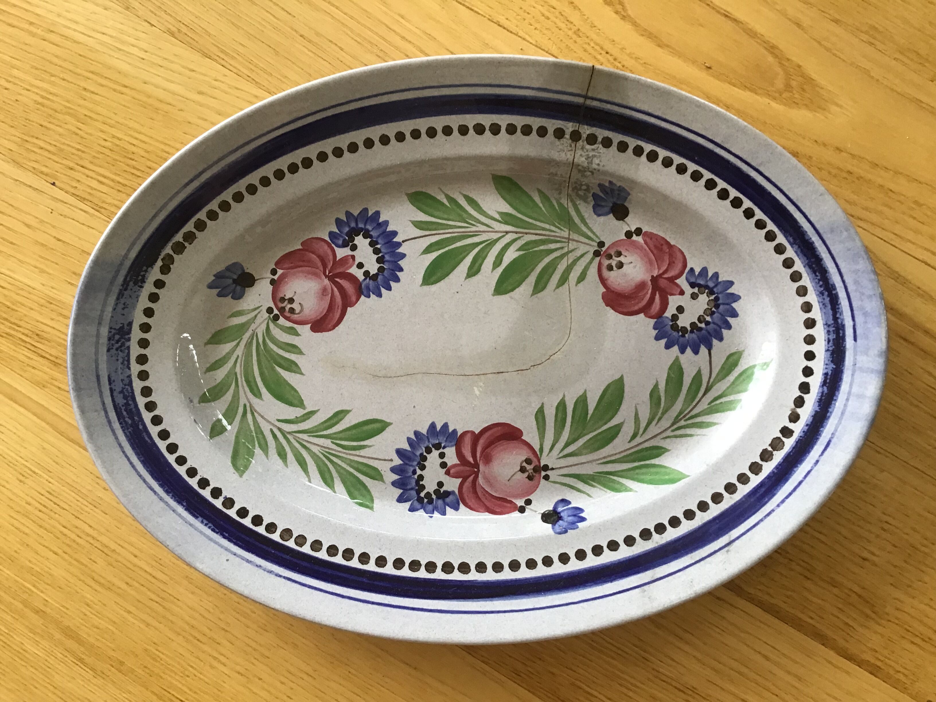 Digoin oval dish, Bellagio model