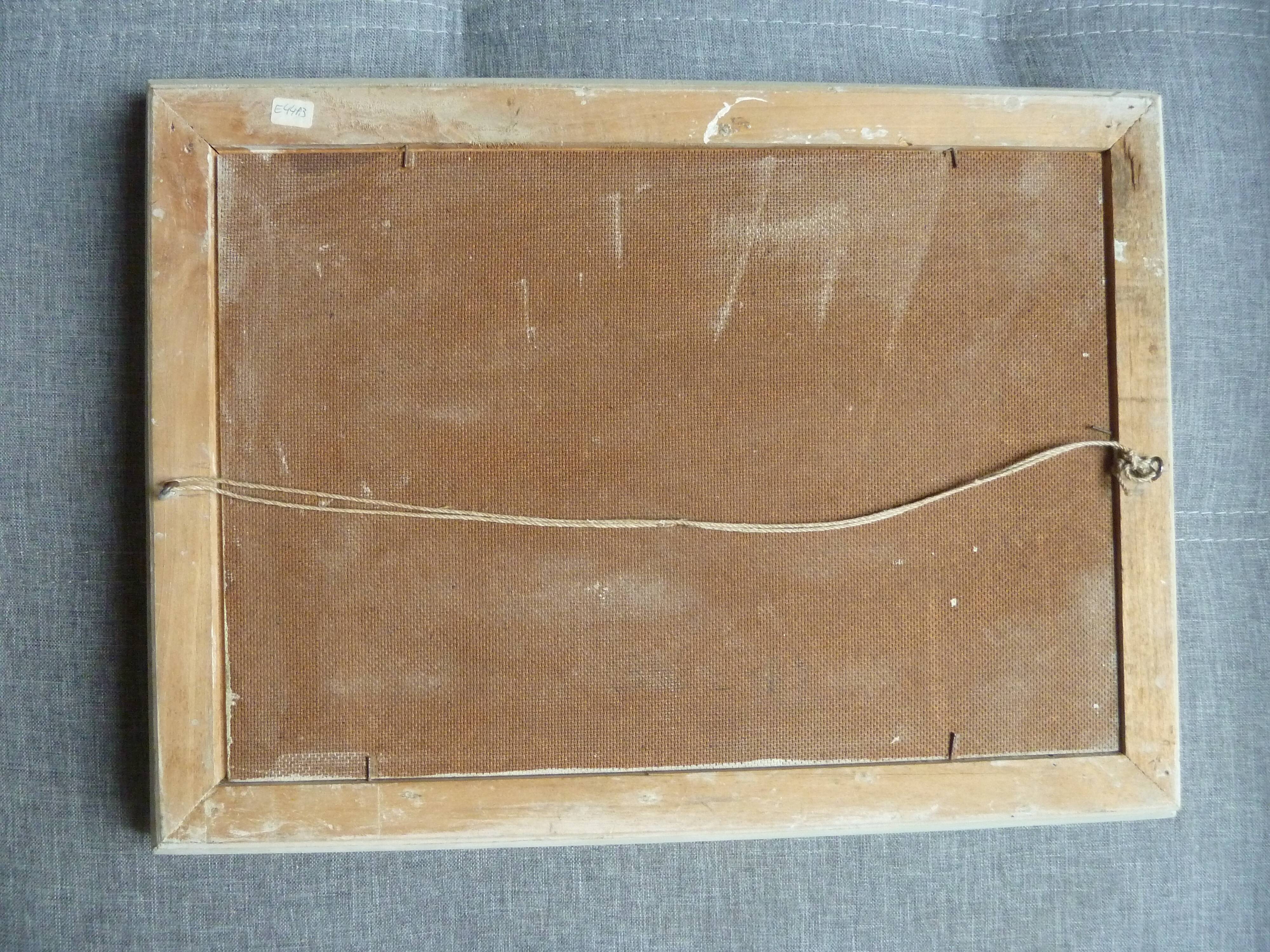 Marine oil painting berthing a sailboat