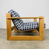 Armchair pine 70s chalet style