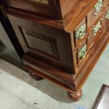 Library-Argentier-window in ceylon solid teak circa 1960