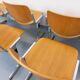 Suite of 4 vintage Giancarlo Piretti benches for Castelli in wood and aluminum