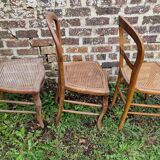 Set of 3 cane chairs