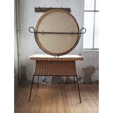 Vintage wicker vanity