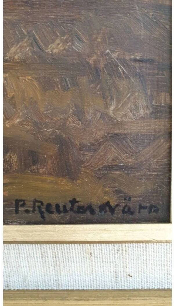 Peinture À L'huile Patrik Reutersvärd/ Paysage/ Campagne / Cheval