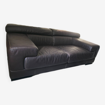 2.5 seater sofa in brown leather