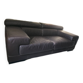 2.5 seater sofa in brown leather