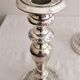 Pair of silver bronze torches, XIXth