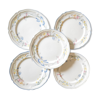 5 assiettes à dessert Villeroy et Boch