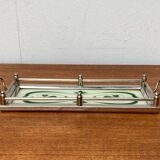 Metal and glass plateau Art Deco / Art Nouveau