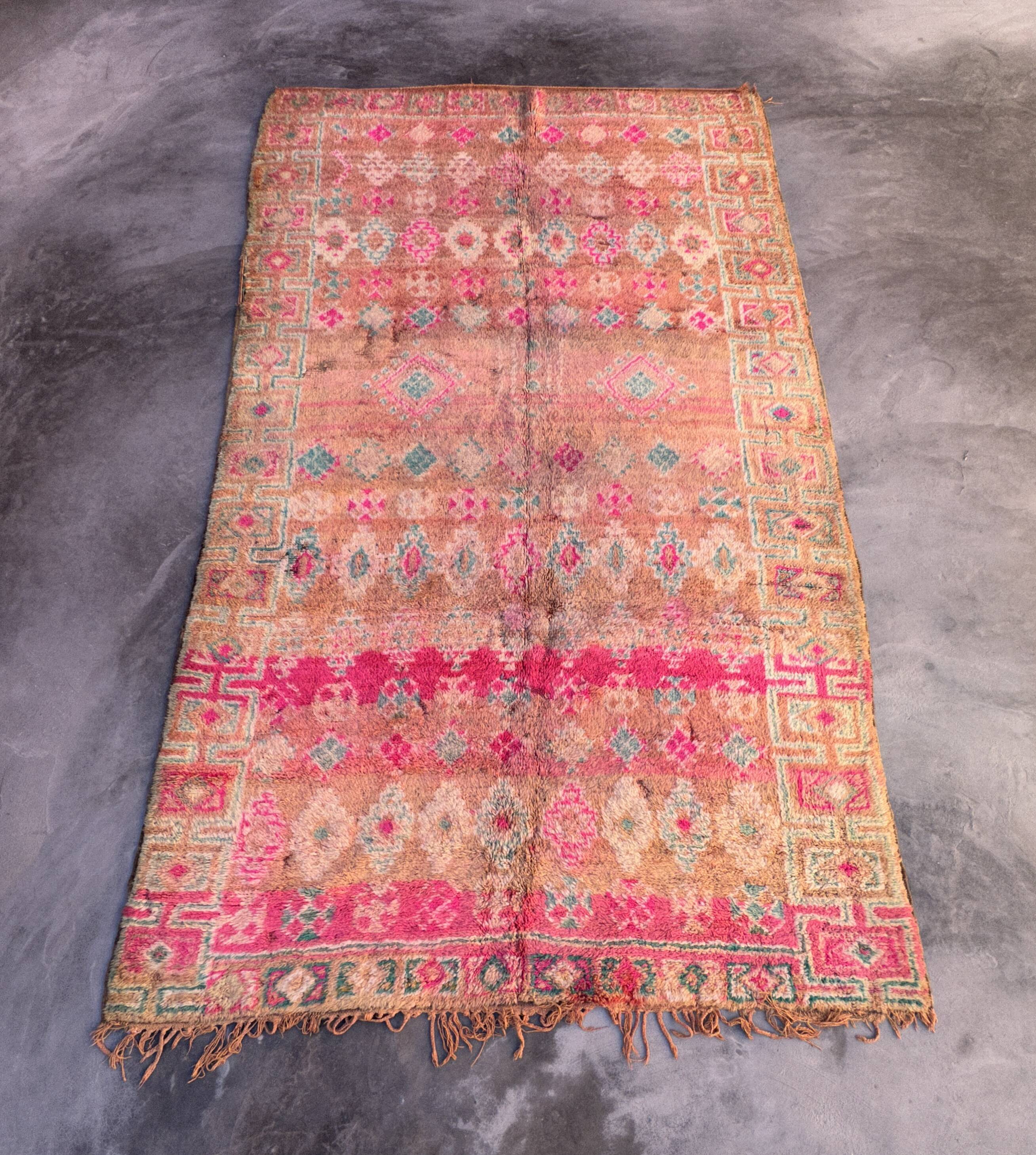 Tapis Marocain Boujad coloré - 328 x 191 cm