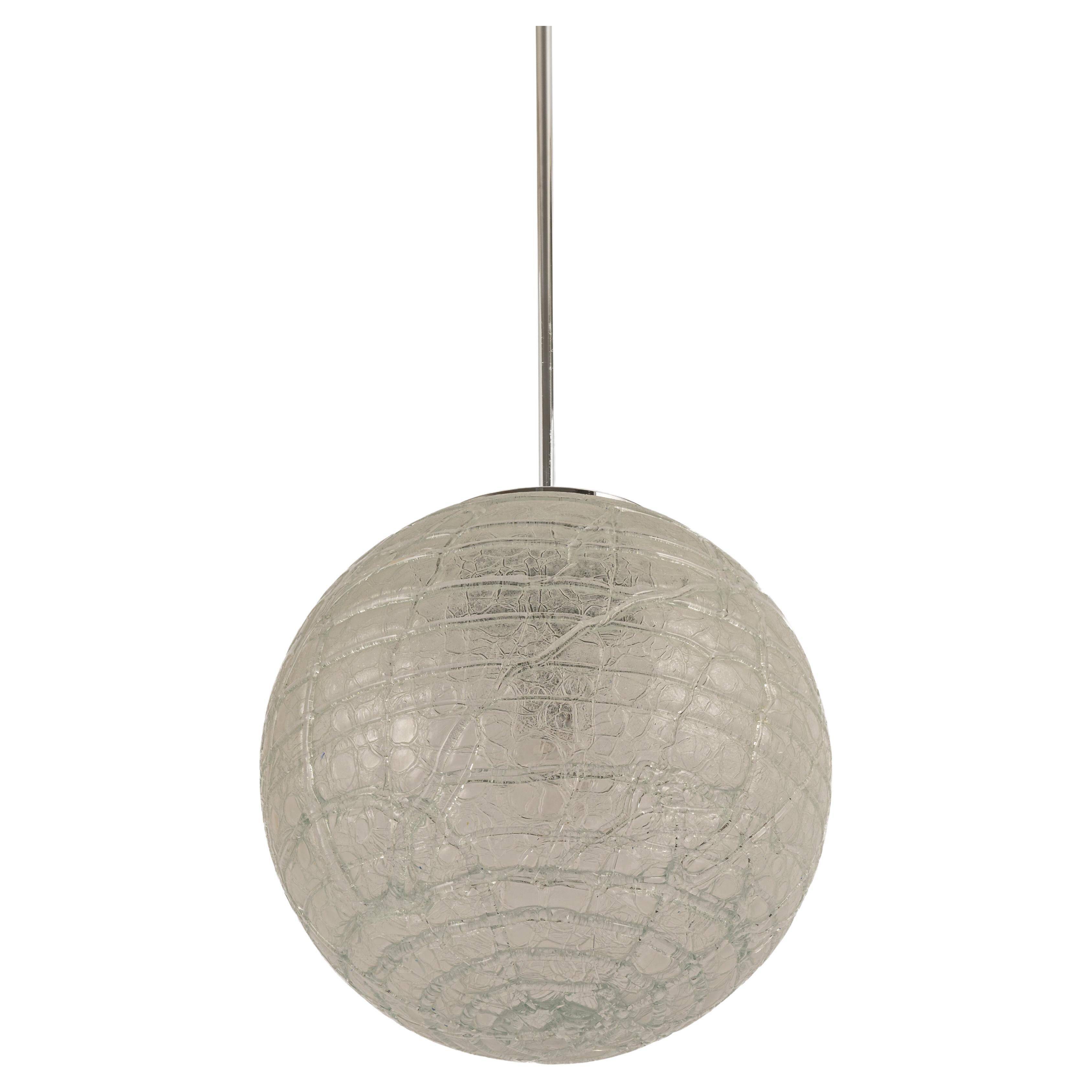 Large Murano ball pendant light by Doria, Germany, 1970s.