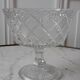 Old cut in pressed molded glass of the Verrerie de Scailmont signed