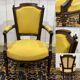 Louis XVI style armchair in beech, late 19th century