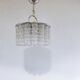 Mid century glass and chrome chandelier, 1960s