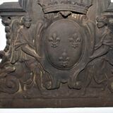 Cast-iron fireplace plate patterned "Arms of France"