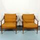 Mid-century modern pair of Walter Knoll armchairs model 550 from 50s