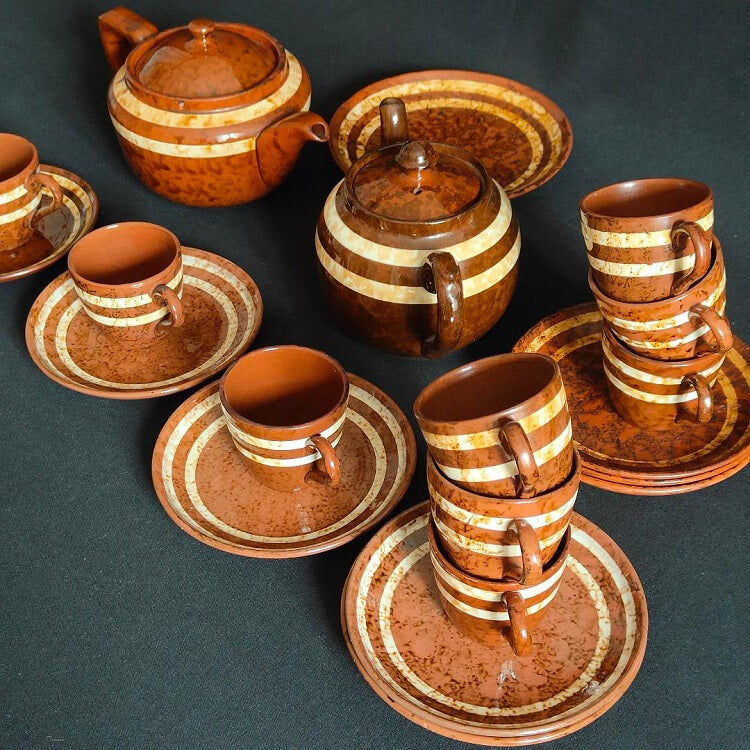 Teapot coffee maker Digoin Sarreguemines model Mary