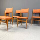 Chaises de salle à manger italiennes du milieu du siècle, années 1950