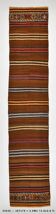 Burgundy & Red Persian Kilim Runner Rug, 75x387Cm