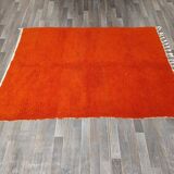 Handwoven Berber rug, traditionally woven, size 150 x 250 cm, orange