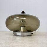 Mid-century Dijkstra smoked glass ceiling lamp space age, 1970’s