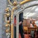 Mirror Louis XV / Regency in gilded and lacquered wood around 1850